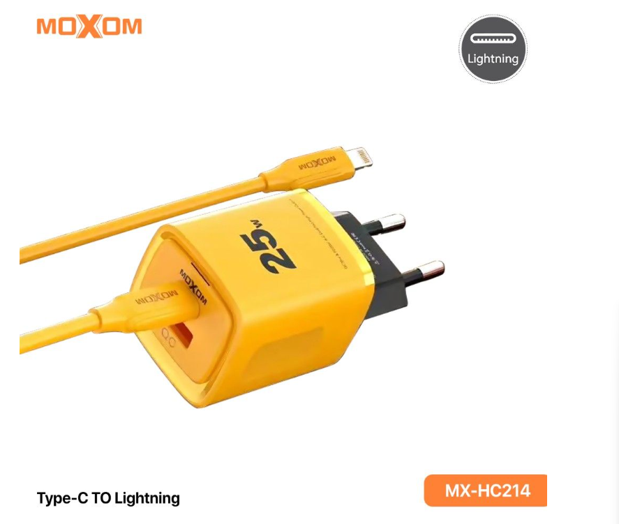 ADAPTER SET 25W PD T.C TO LIGHTNING MX-HC284L MOXOM
