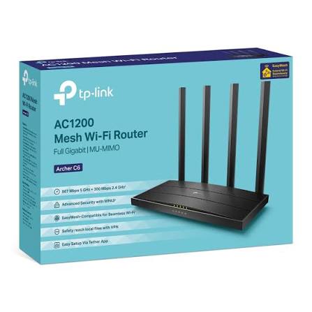 ROUTER MESH 1GB/MU-MIMO ARCHER C6 TP-LINK ARCHER C6 - AC1200